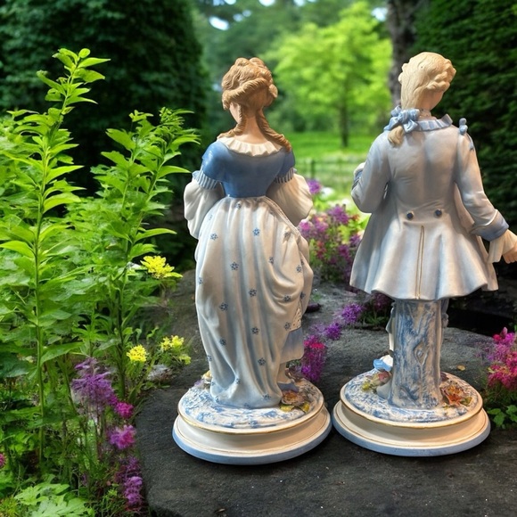 Antique French Bisque Figurines – 16” Pair of Elegant Man and Woman - Picture 7 of 15